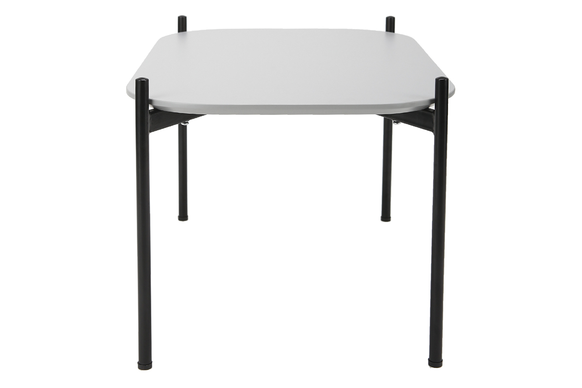 Mesa de centro moderna metal gris 50x75cm SEGA