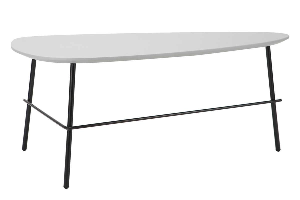 Mesa de centro moderna metal gris 93 cm BLOOM
