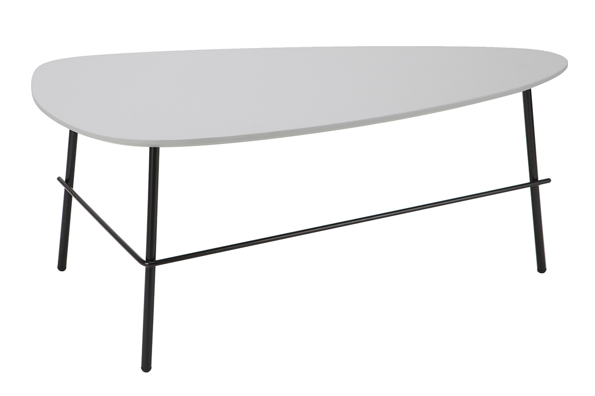 Mesa de centro moderna metal gris 93 cm BLOOM