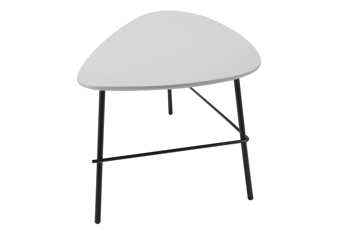 Mesa de centro moderna metal gris 93 cm BLOOM