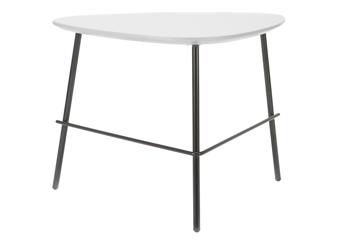 Mesa de centro moderna metal gris L60 cm BLOOM