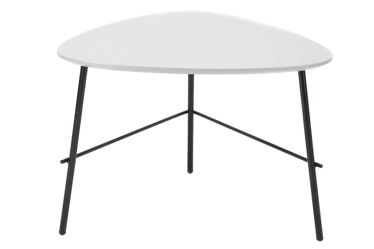 Mesa de centro moderna metal gris L60 cm BLOOM