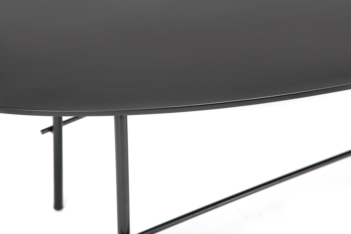 Mesa de centro moderna metal negro 131 cm BLOOM