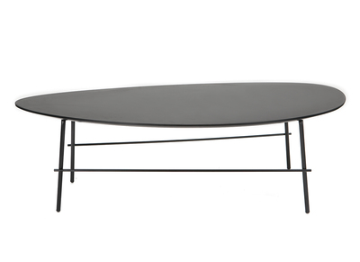Mesa de centro moderna metal negro 131 cm BLOOM
