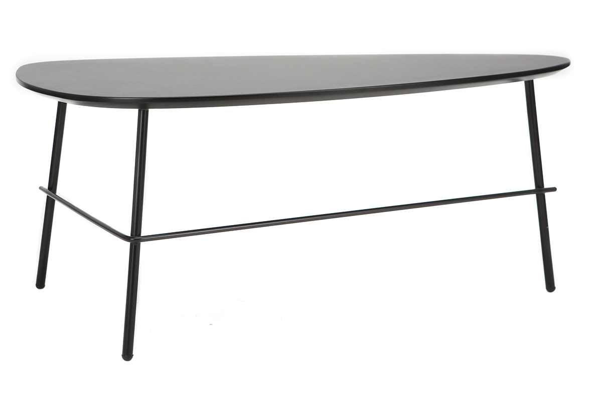 Mesa de centro moderna metal negro 93 cm BLOOM