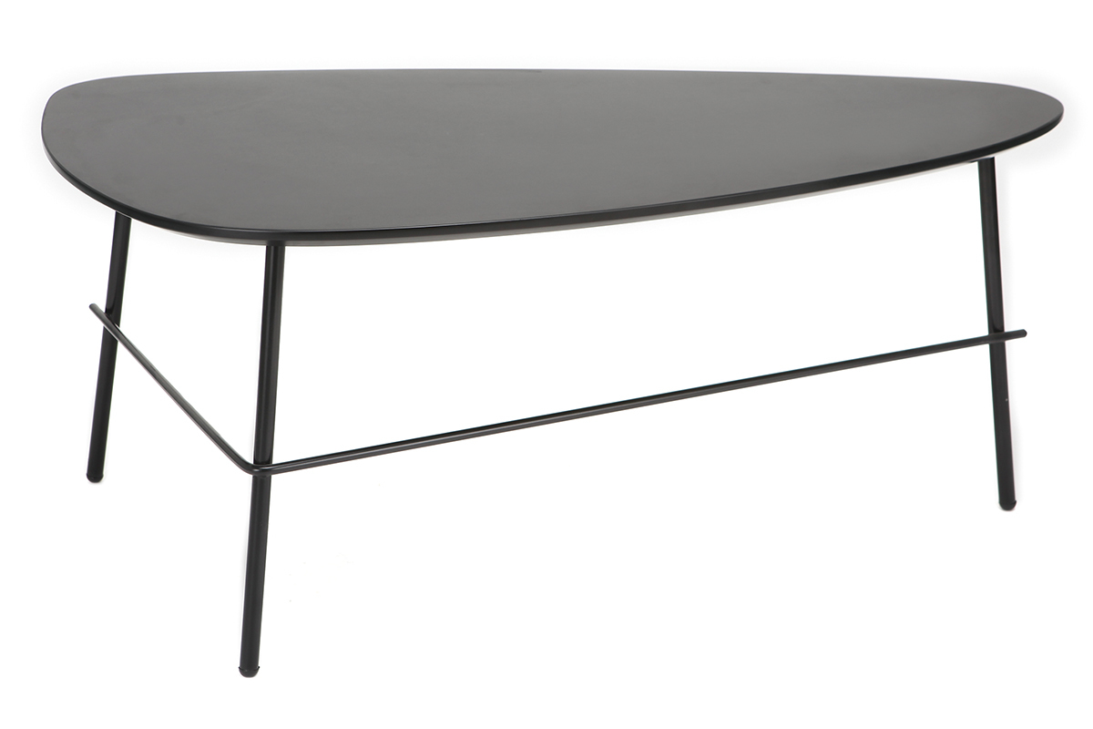 Mesa de centro moderna metal negro 93 cm BLOOM