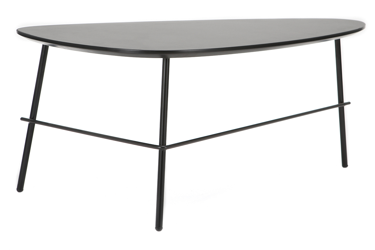Mesa de centro moderna metal negro 93 cm BLOOM