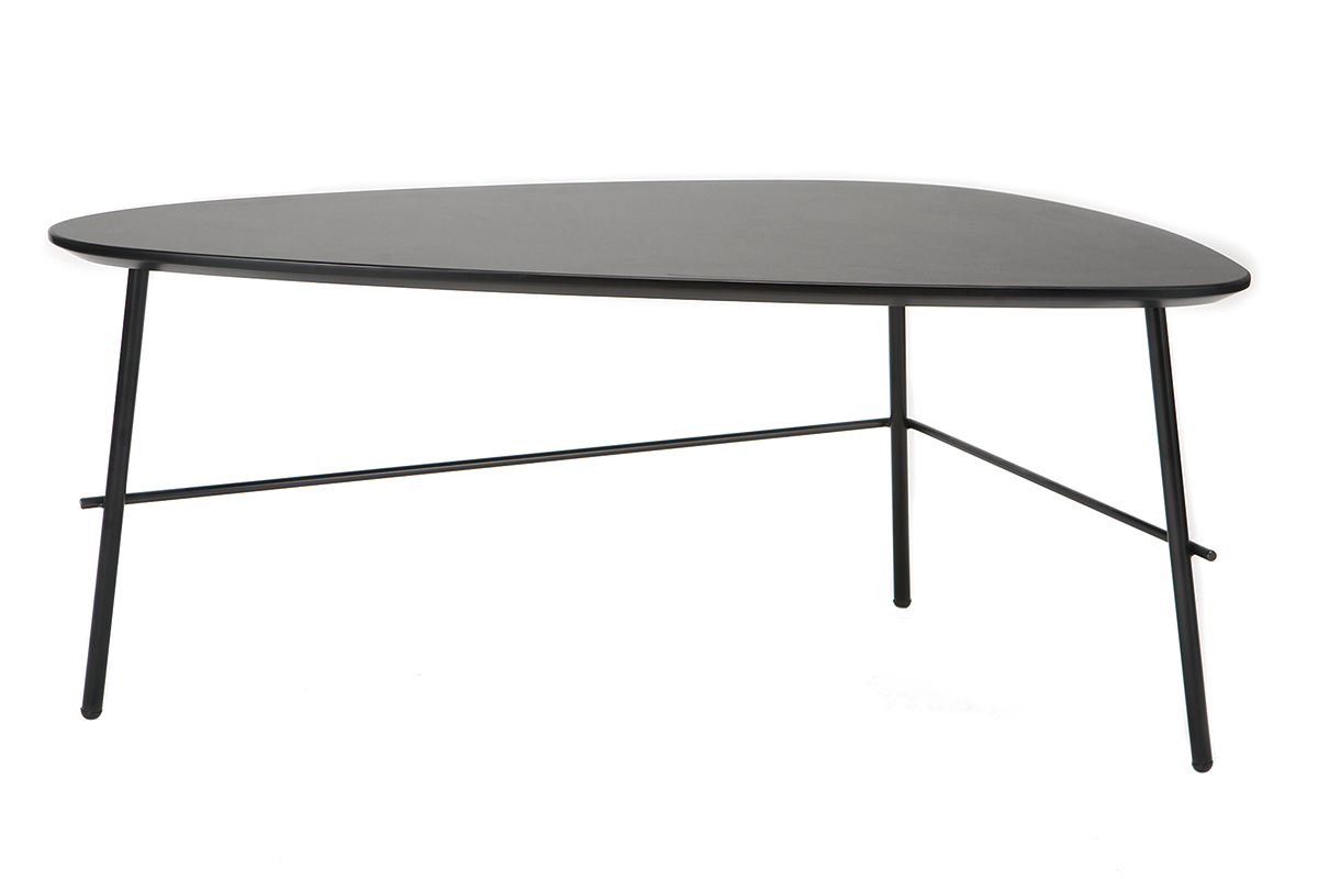 Mesa de centro moderna metal negro 93 cm BLOOM