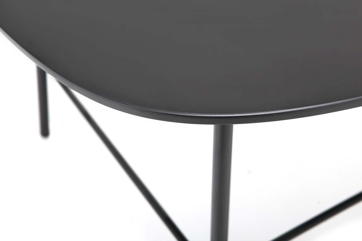 Mesa de centro moderna metal negro 93 cm BLOOM