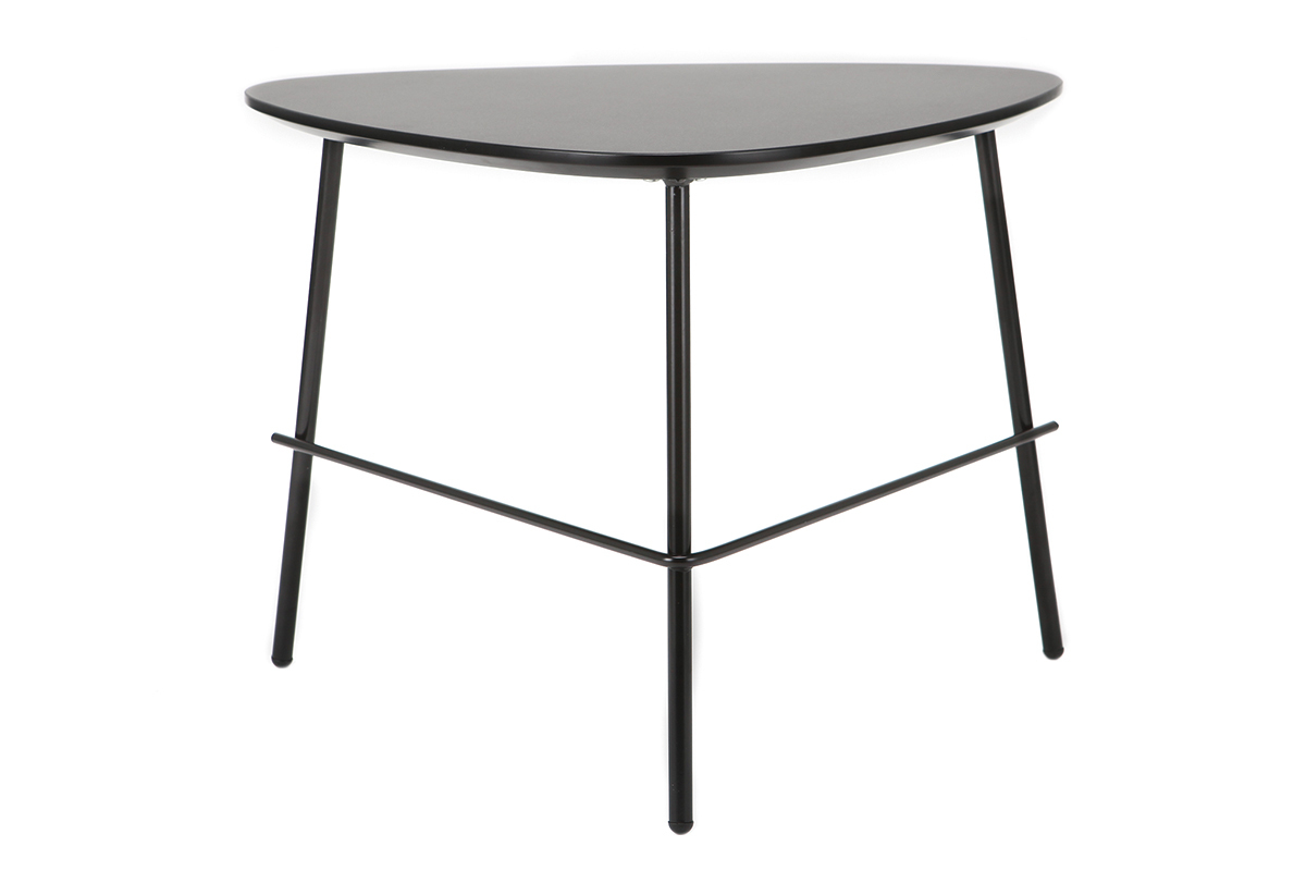 Mesa de centro moderna metal negro L60 cm BLOOM