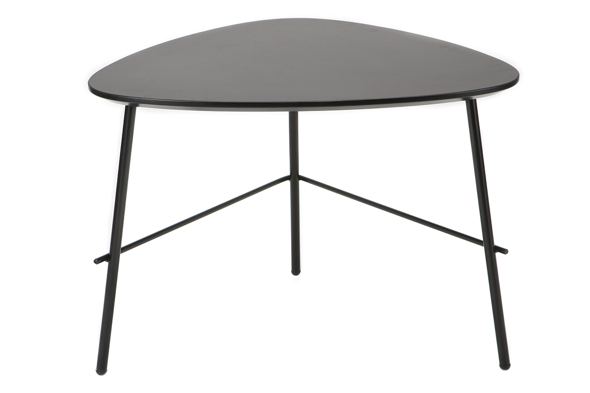 Mesa de centro moderna metal negro L60 cm BLOOM
