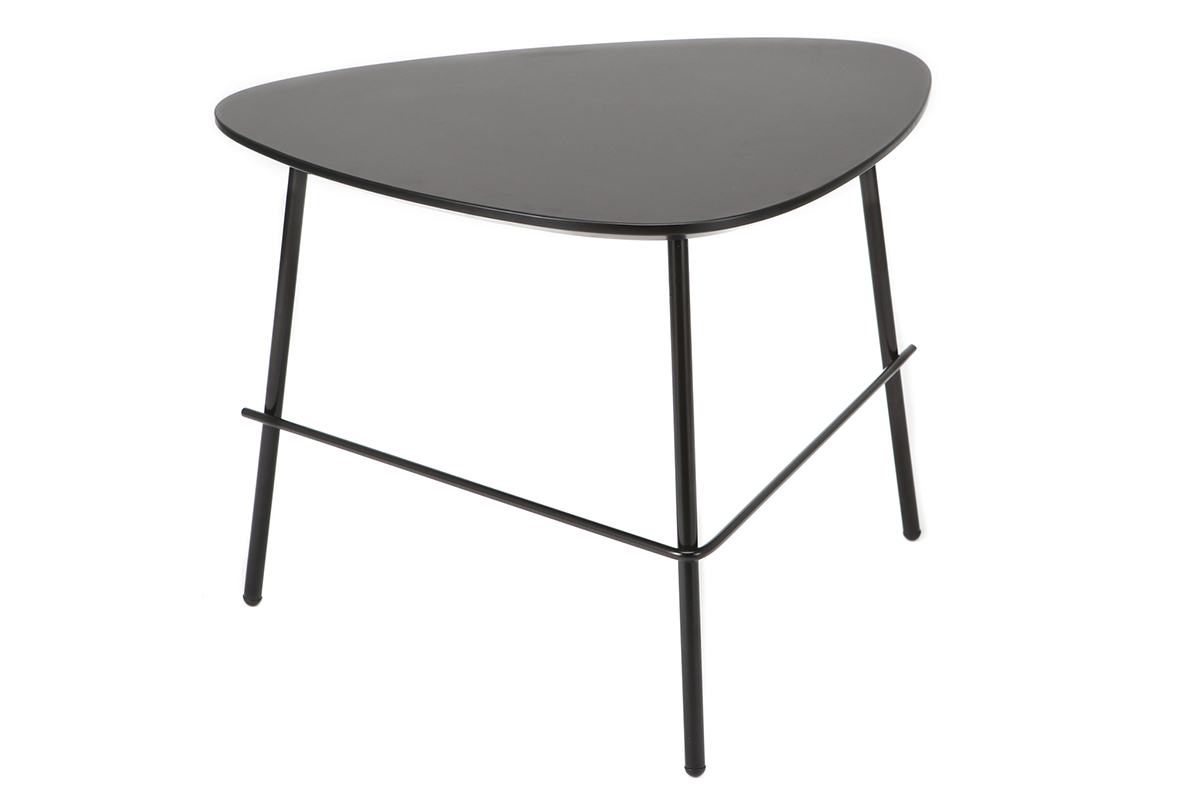 Mesa de centro moderna metal negro L60 cm BLOOM