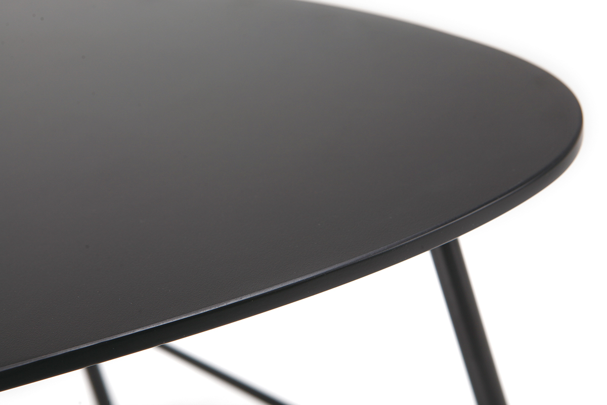 Mesa de centro moderna metal negro L60 cm BLOOM