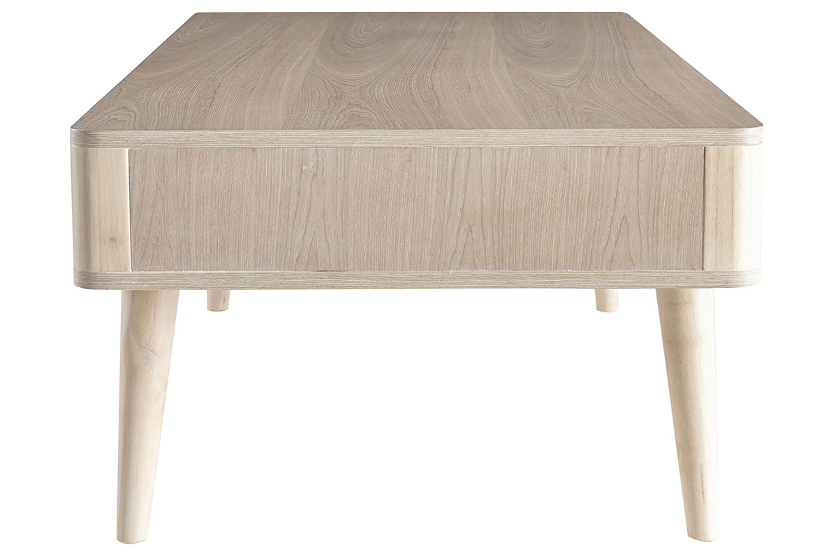 Mesa de centro nrdica fresno y blanco GOTLAND