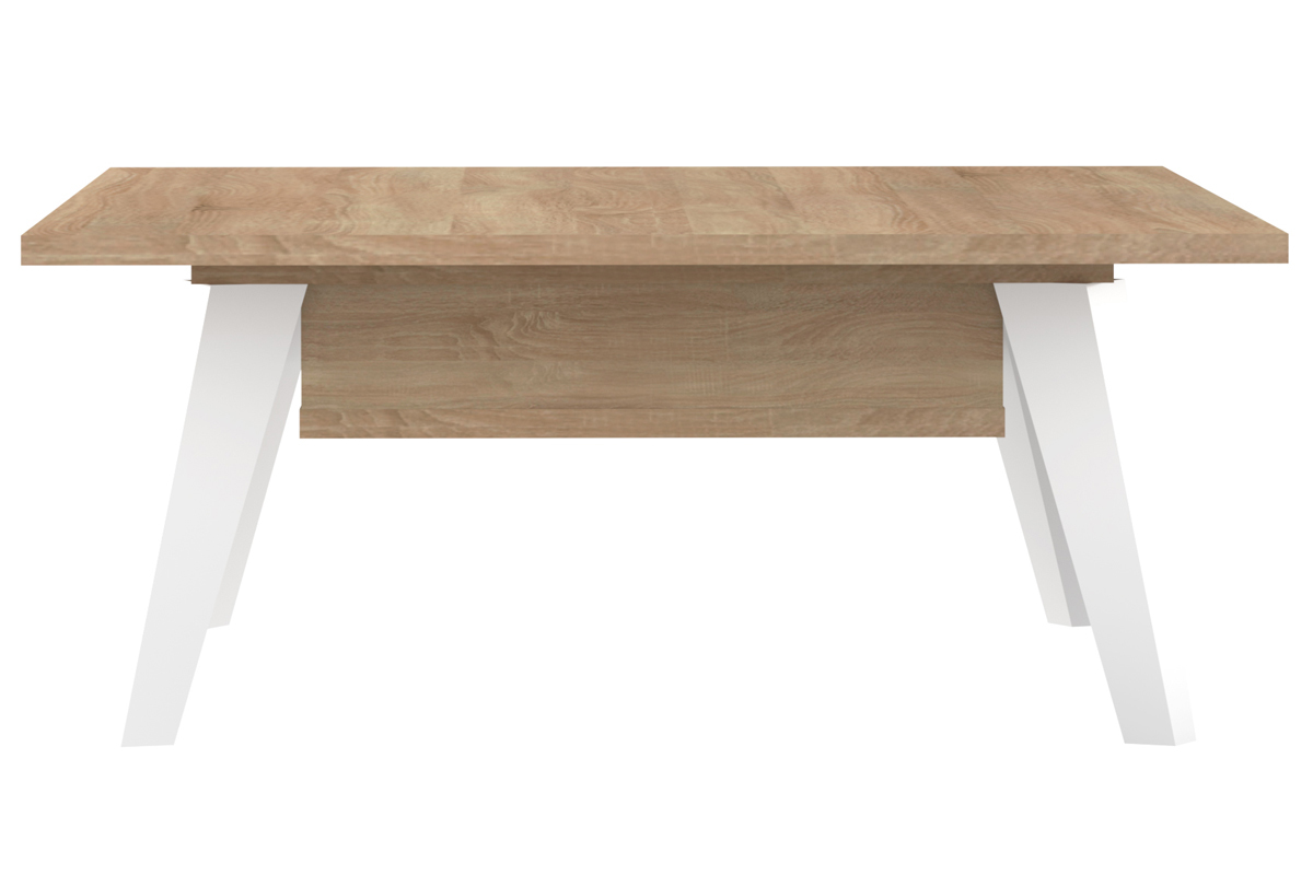 Mesa de centro nrdica madera y blanca ORIGAMI