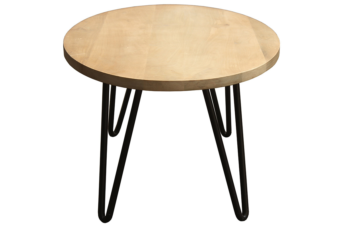 Mesa de centro oval L100 x P55 cm en mango macizo VIBES