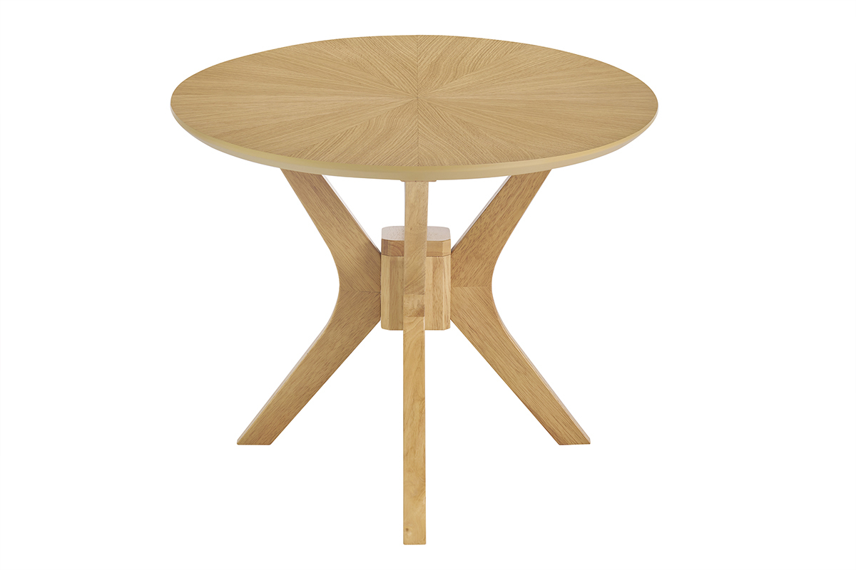 Mesa de centro ovalada madera clara roble L90 cm DIELLI