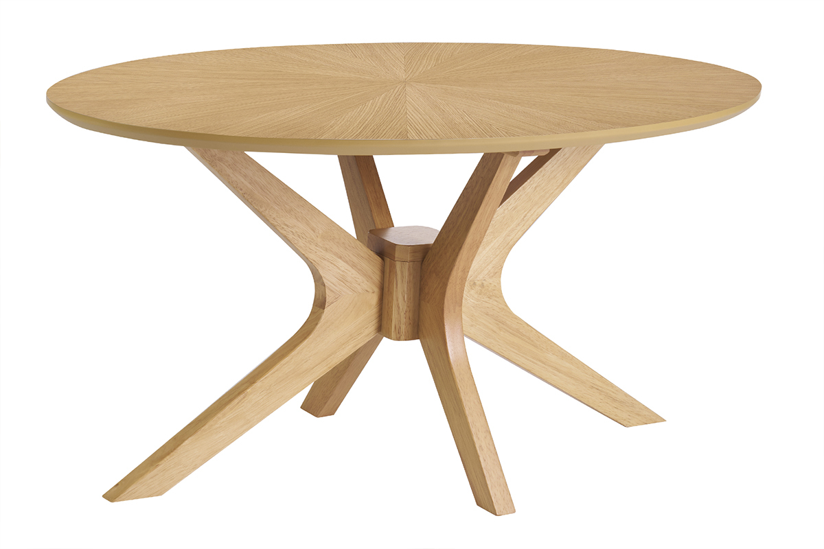 Mesa de centro ovalada madera clara roble L90 cm DIELLI