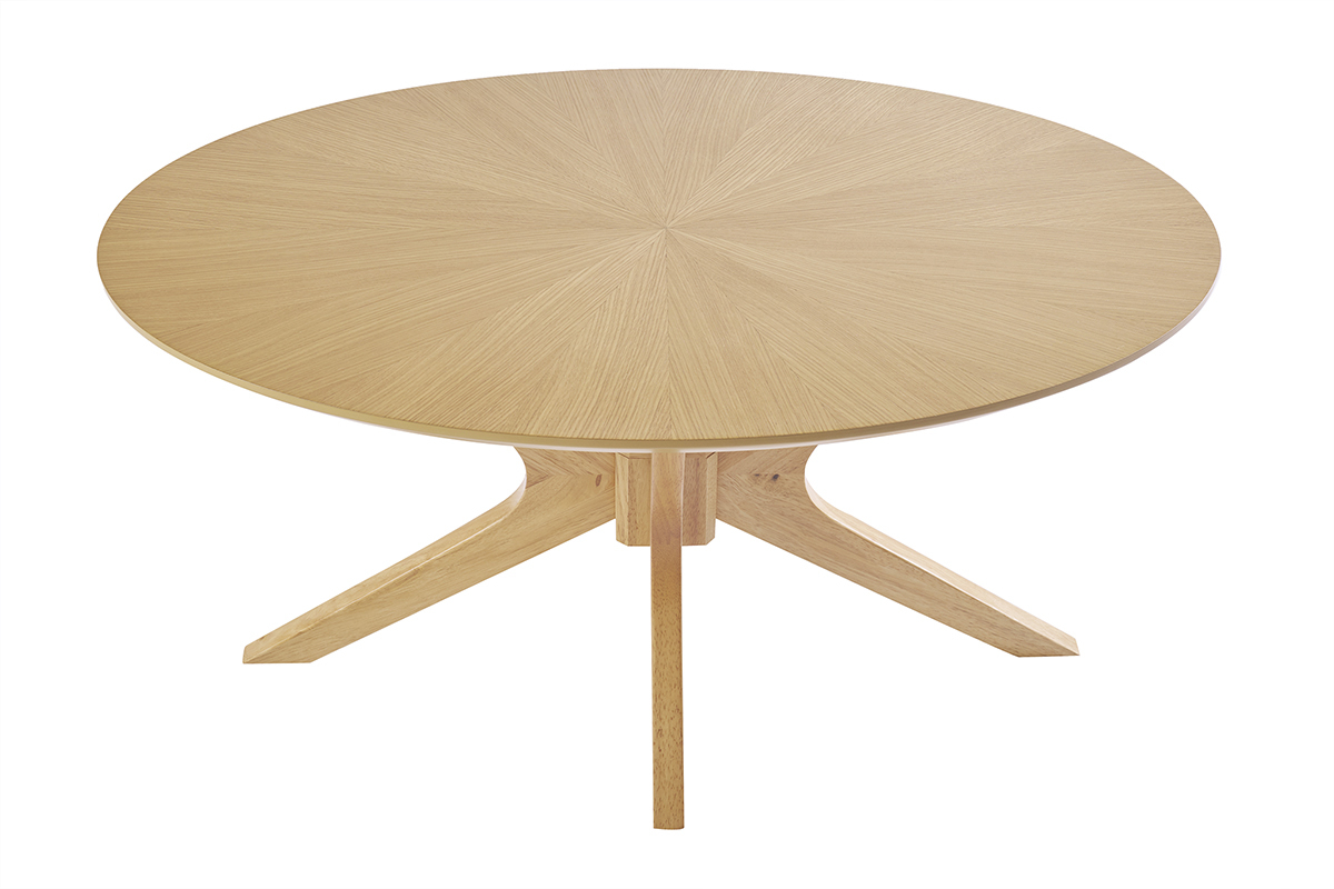 Mesa de centro ovalada madera clara roble L90 cm DIELLI