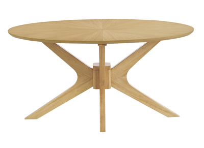 Mesa de centro ovalada madera clara roble L90 cm DIELLI