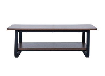 Mesa de centro rectangular acabado en madera de nogal y metal L120 cm MICHA