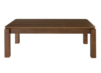Mesa de centro rectangular de madera oscura nogal L120 cm RAYA
