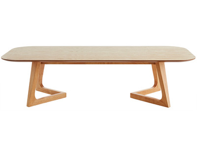 Mesa de centro rectangular nórdica de madera clara 150 cm JUKE