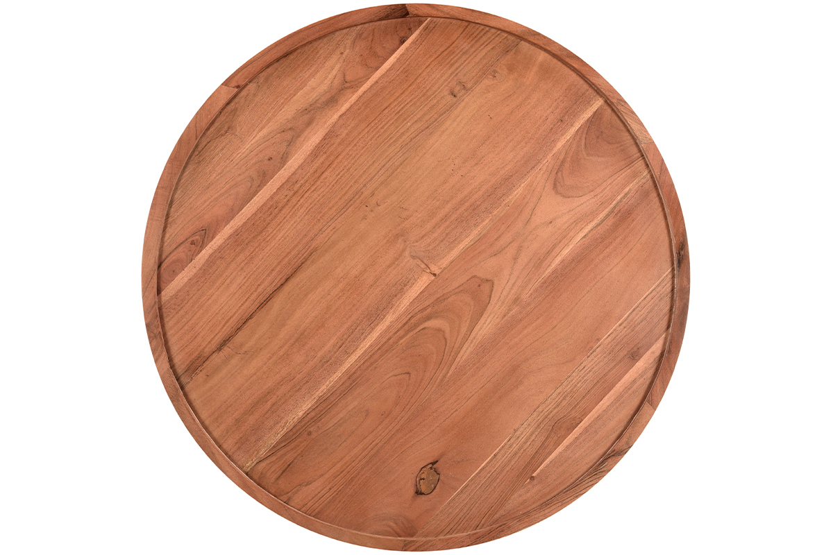 Mesa de centro redonda de acacia maciza 80cm HITA