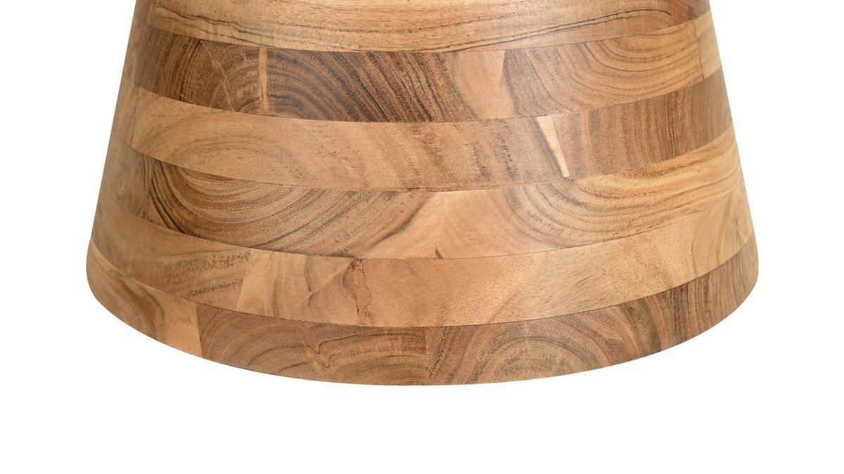 Mesa de centro redonda de madera maciza 80 cm de dimetro MATERA