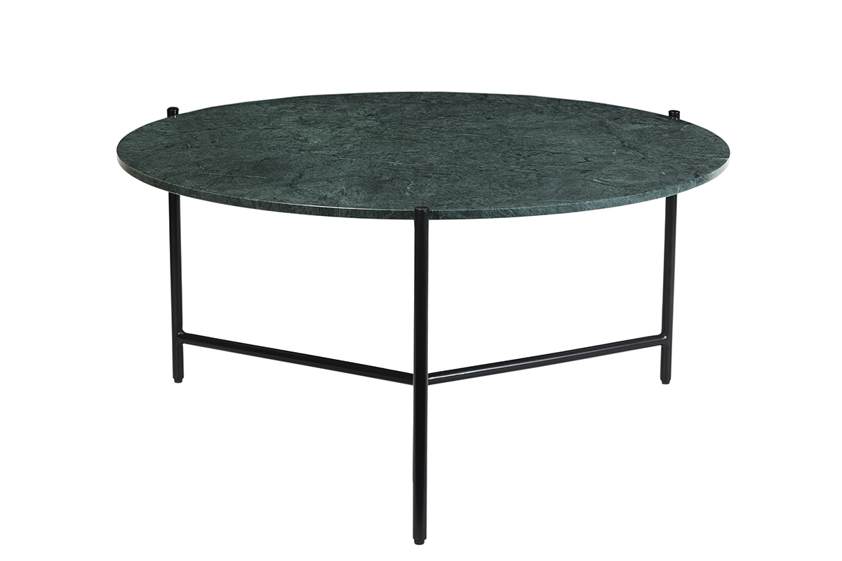 Mesa de centro redonda de mrmol verde 90cm dim. BUMCELLO