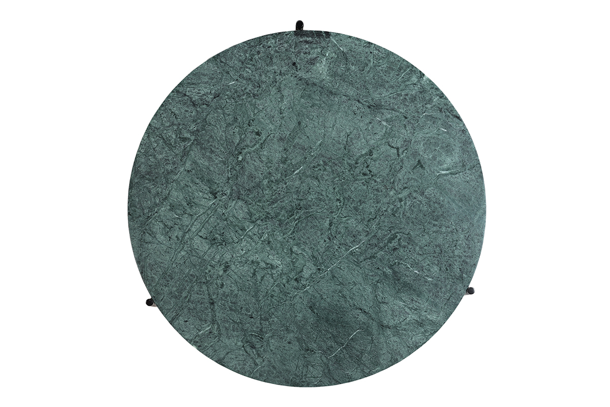Mesa de centro redonda de mrmol verde 90cm dim. BUMCELLO