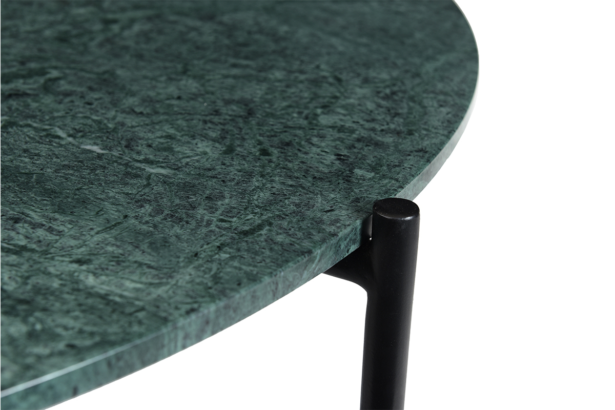 Mesa de centro redonda de mrmol verde 90cm dim. BUMCELLO