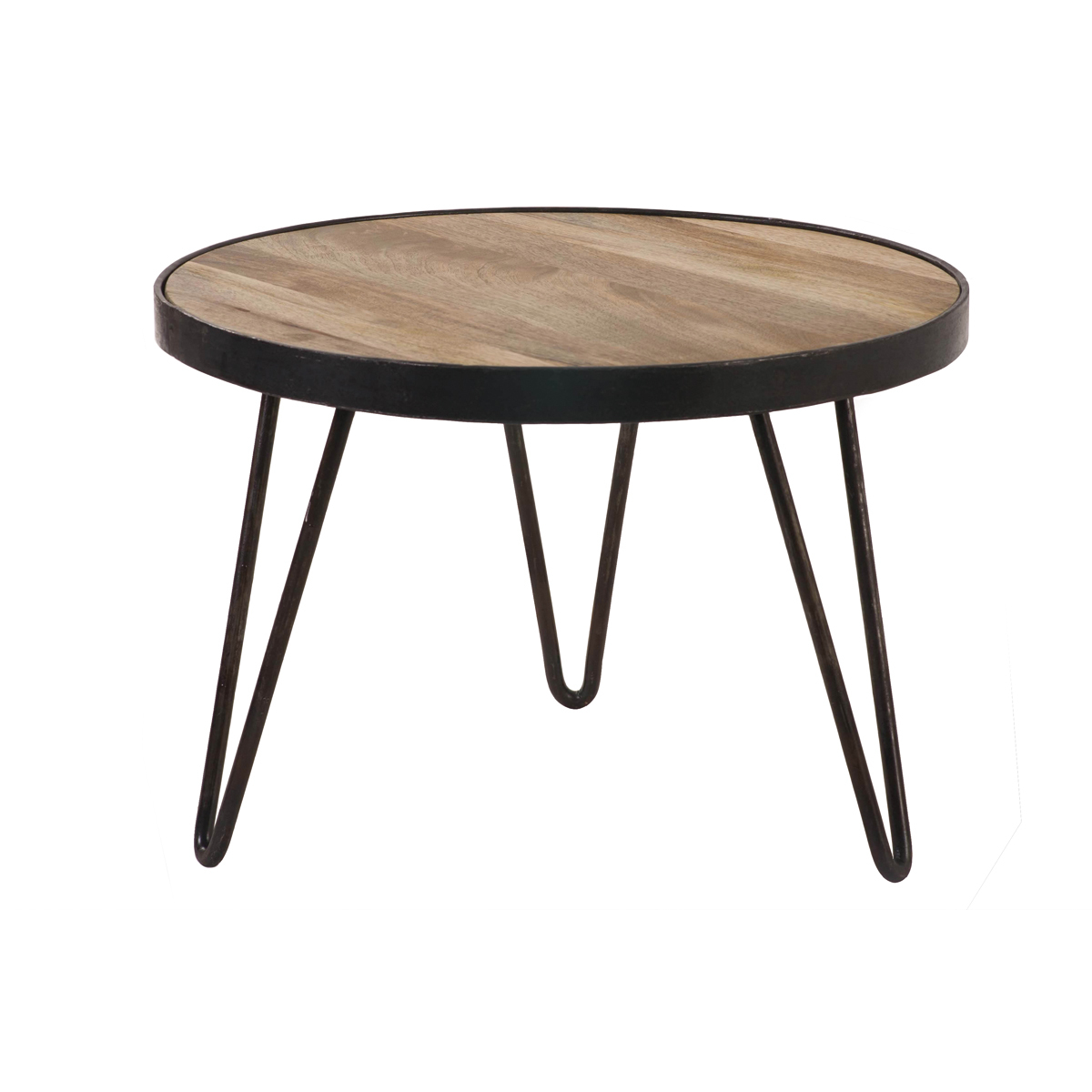 Mesa de centro redonda diseño industrial 50x35cm ATELIER