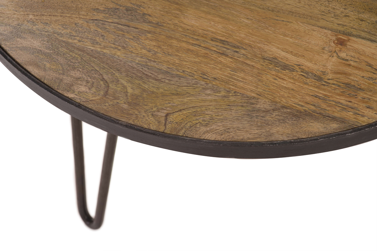 Mesa de centro redonda diseo industrial 80x45 cm ATELIER