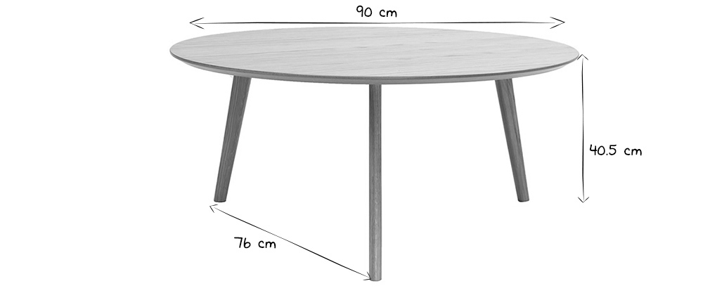 Mesa de centro redonda diseño ORKAD