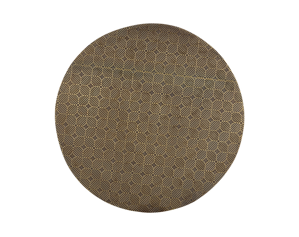 Mesa de centro redonda en latón grabado L45 cm FLOOR - Face Mesa de centro redonda en latón grabado L45 cm FLOOR