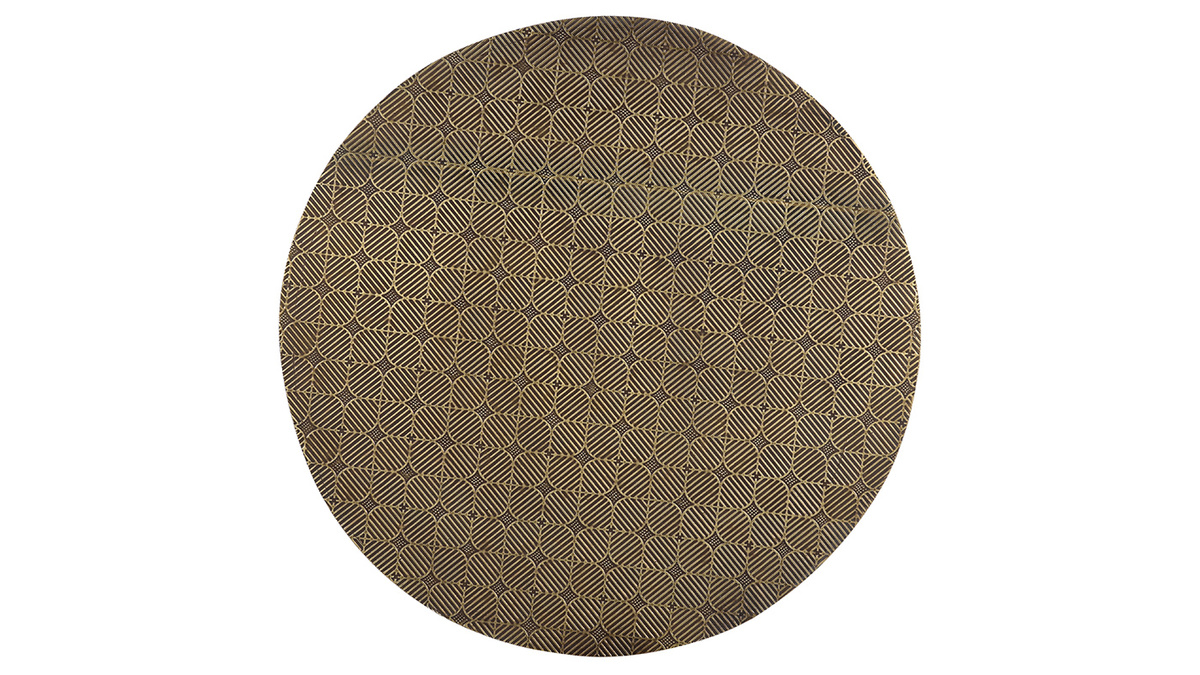 Mesa de centro redonda en latn grabado L45 cm FLOOR