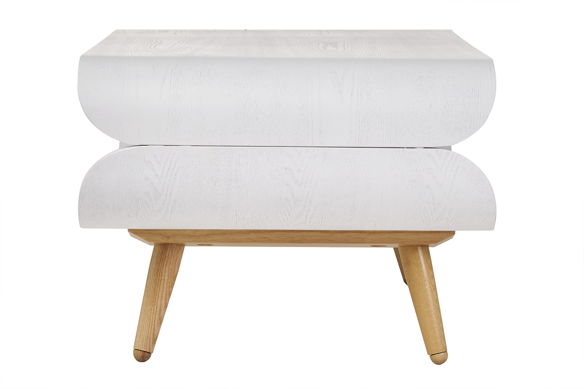 Mesa de centro vintage blanca TAKLA