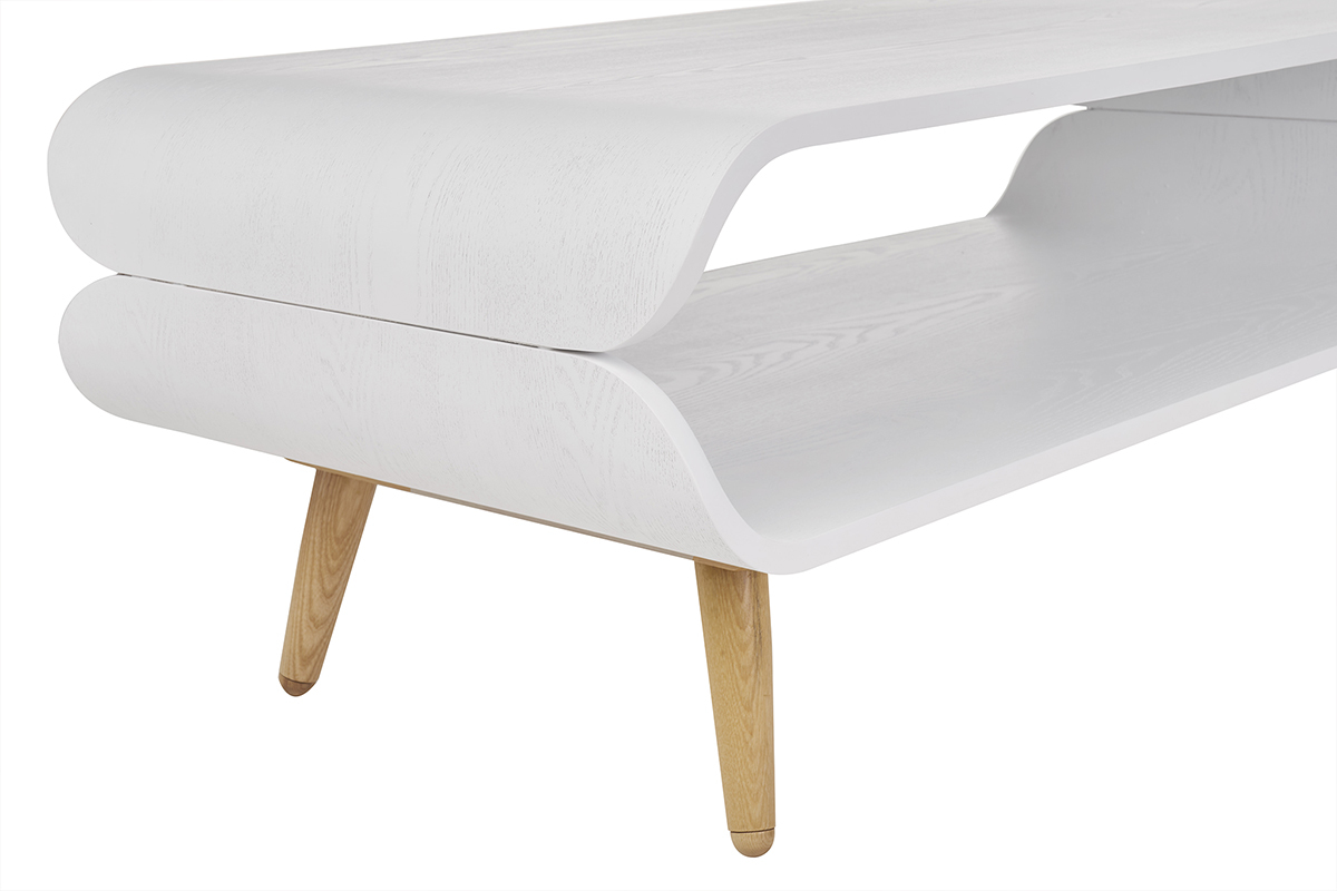Mesa de centro vintage blanca TAKLA