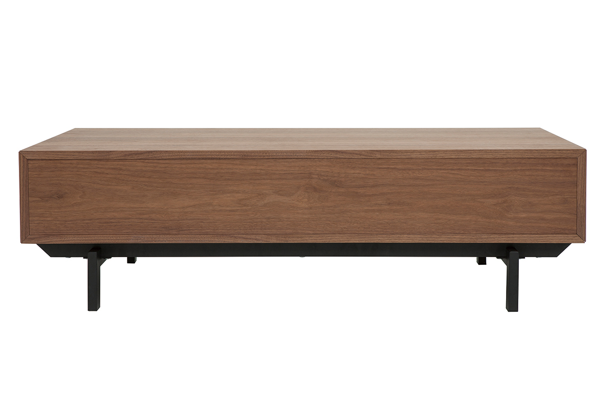 Mesa de centro vintage de nogal y metal MANNY