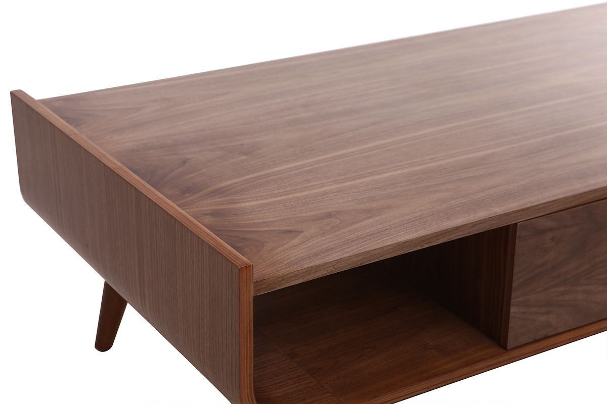 Mesa de centro vintage madera nogal HALLEN