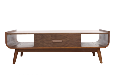 Mesa de centro vintage madera nogal HALLEN