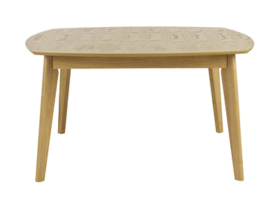 Mesa de comedor cuadrada escandinava de madera clara de roble L140 cm LEENA