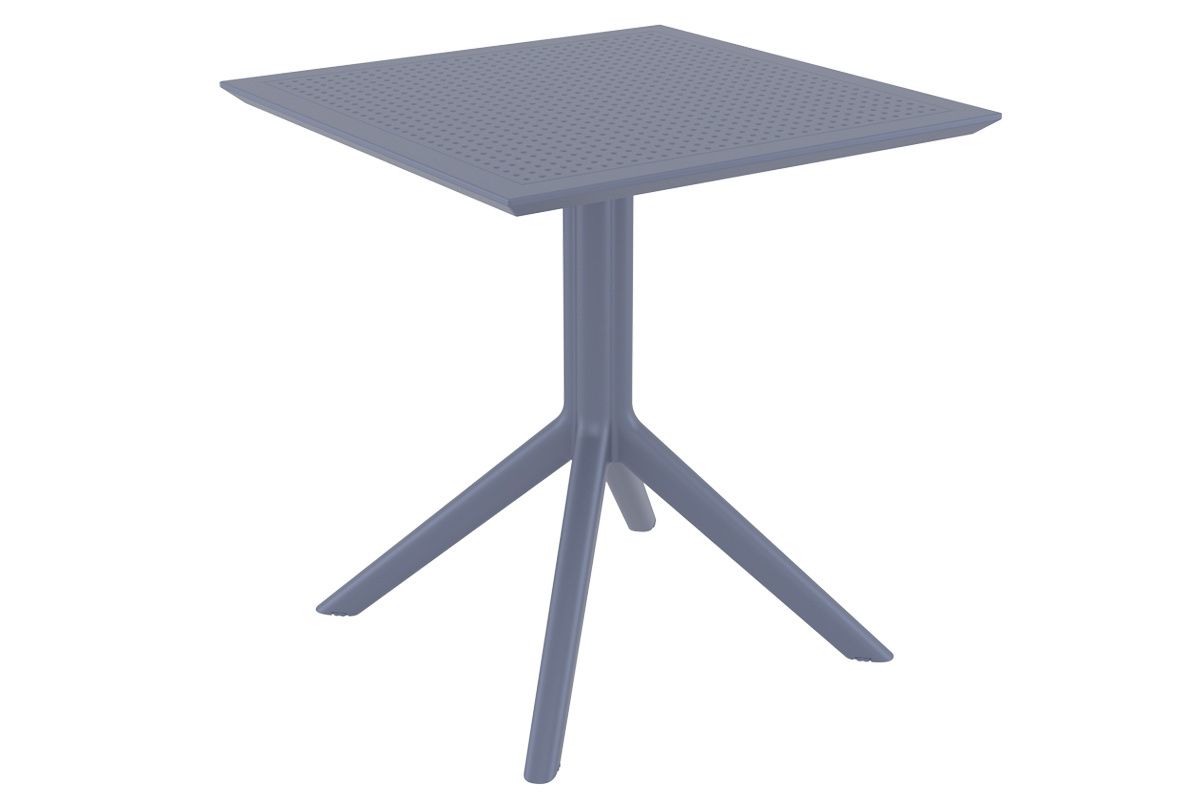 Mesa de comedor cuadrada moderna gris interior / exterior OSKOL