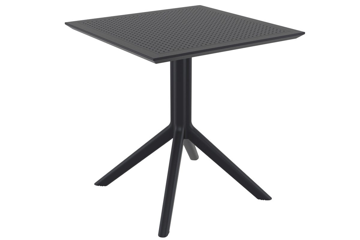 Mesa de comedor cuadrada moderna negra interior / exterior OSKOL