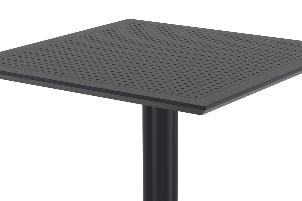 Mesa de comedor cuadrada moderna negra interior / exterior OSKOL