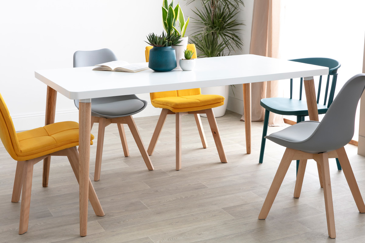 Mesa de comedor de diseo nrdico L160 TOTEM