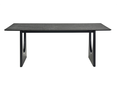 Mesa de comedor de dise&ntilde;o rectangular negra L200 cm KUALA