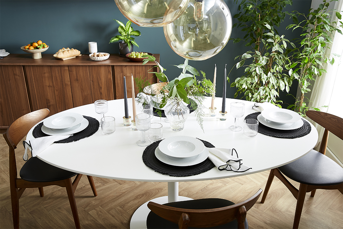 Mesa de comedor diseo blanco L170 HALIA