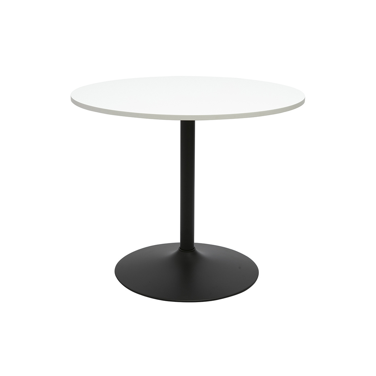 Mesa de comedor diseño blanco y negro redonda D90 cm CALISTA